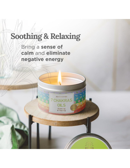 Vela Aromaterapia 7 Chakras Magnífico 101 170g 35h Quema
