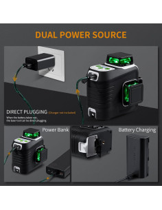 Nivel láser Firecore G50 3x360 con trípode y baterías 2