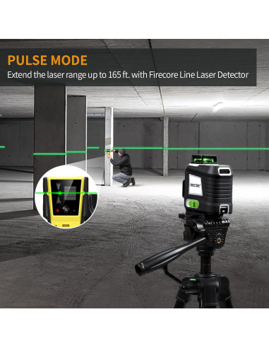 Nivel láser Firecore G50 3x360 con trípode y baterías