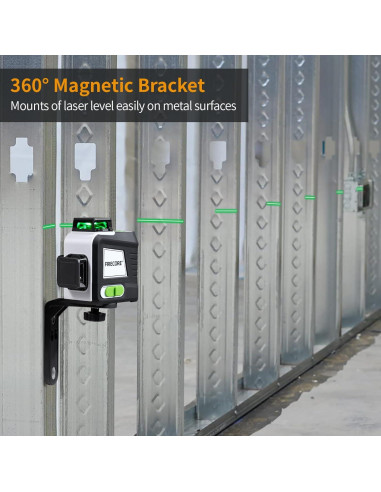 Nivel láser Firecore G50 3x360 con trípode y baterías