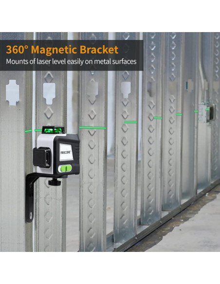 Nivel láser Firecore G50 3x360 con trípode y baterías