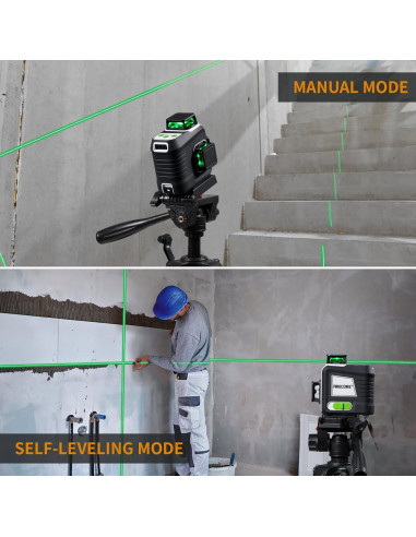 Nivel láser Firecore G50 3x360 con trípode y baterías