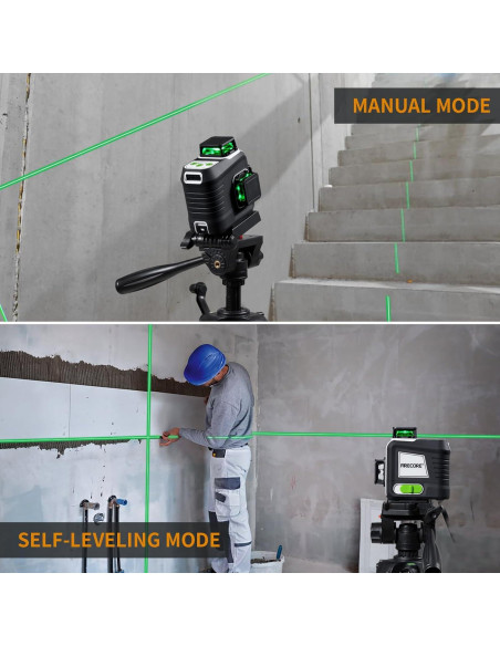Nivel láser Firecore G50 3x360 con trípode y baterías