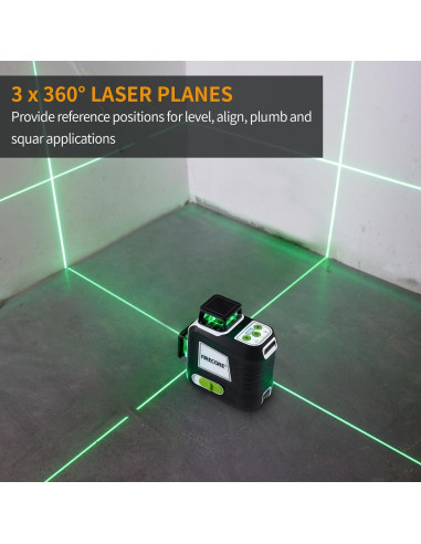 Nivel láser Firecore G50 3x360 con trípode y baterías