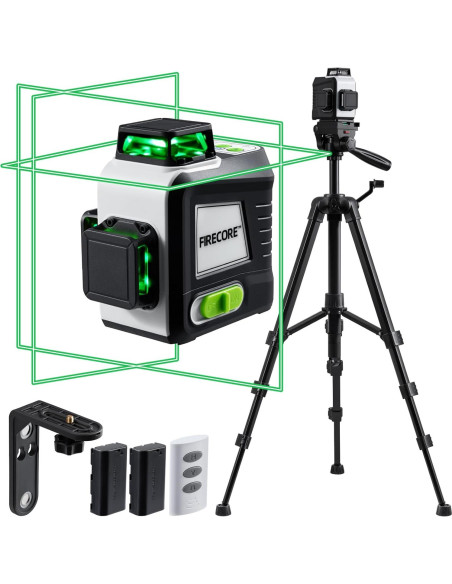 Nivel láser Firecore G50 3x360 con trípode y baterías