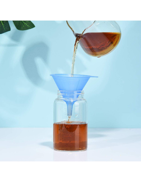 Conjunto de 6 embudos de plástico Delove grado alimenticio