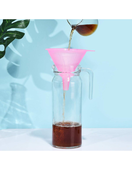 Conjunto de 6 embudos de plástico Delove grado alimenticio