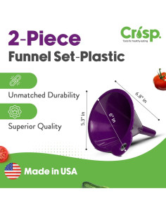 Juego de Embudos Multiusos Crisp 2 Piezas Púrpura 2