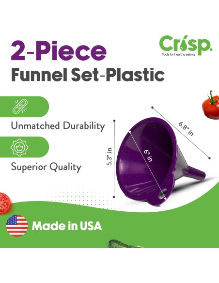 Juego de Embudos Multiusos Crisp 2 Piezas Púrpura