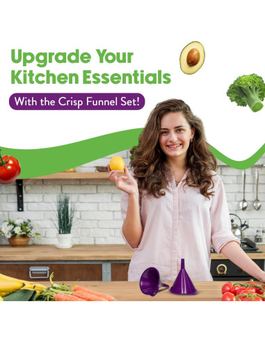 Juego de Embudos Multiusos Crisp 2 Piezas Púrpura