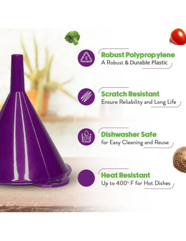 Juego de Embudos Multiusos Crisp 2 Piezas Púrpura