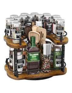 Organizador Giratorio Lazy Susan SNTD 30,48 cm Madera Negro