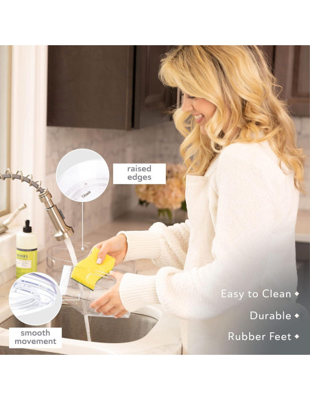 Organizador Giratorio Oizeir 4 Secciones 29,21 cm Transparente