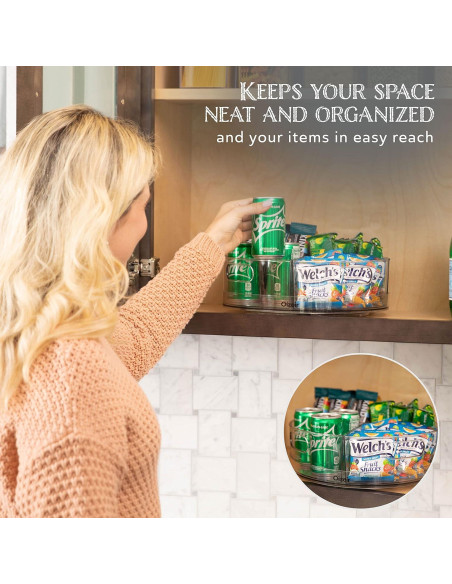 Organizador Giratorio Oizeir 4 Secciones 29,21 cm Transparente