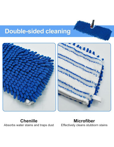 Paquete de 3 cabezales de trapeador Ocedar microfibra