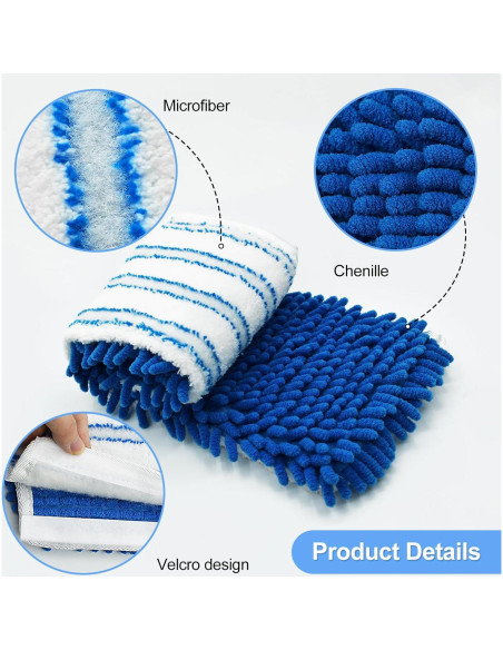 Paquete de 3 cabezales de trapeador Ocedar microfibra