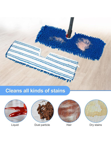 Paquete de 3 cabezales de trapeador Ocedar microfibra