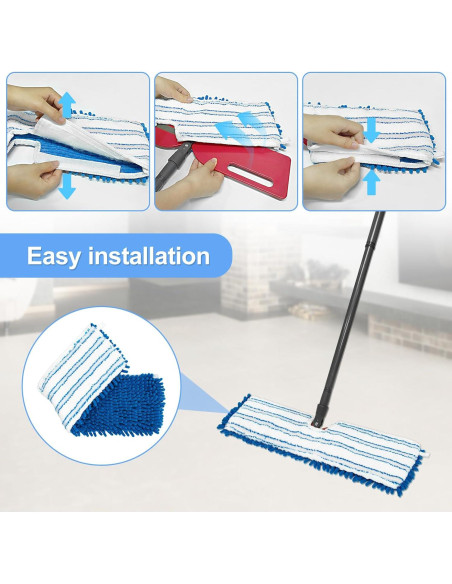 Paquete de 3 cabezales de trapeador Ocedar microfibra