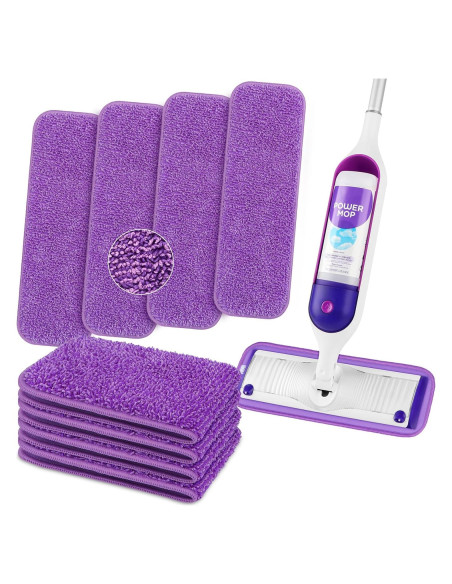 Paños de Microfibra Reutilizables HOMEXCEL para Mopas 8 Unidades