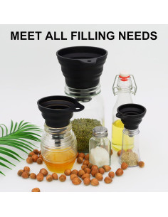 Juego de 3 embudos de silicona Milcraft para cocina 2