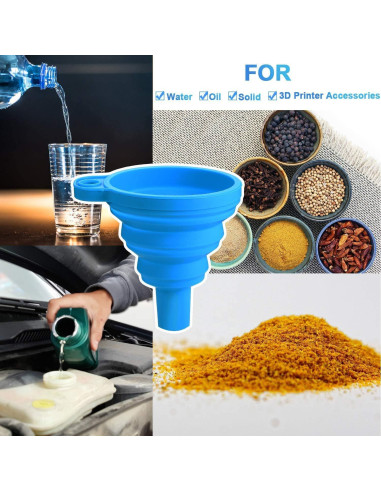 Juego de 3 Embudos de Cocina JQSAOKEYU Silicona Grado Alimenticio