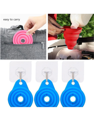 Juego de 3 Embudos de Cocina JQSAOKEYU Silicona Grado Alimenticio