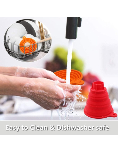 Juego de 3 Embudos de Cocina JQSAOKEYU Silicona Grado Alimenticio