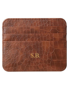 Tarjetero Personalizado ZIPULIS de Cuero PU con Iniciales