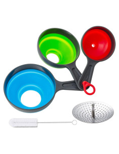 Juego de Embudos de Silicona Kalave 4 Piezas para Cocina