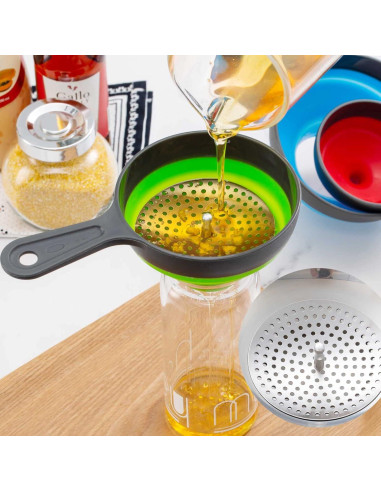 Juego de Embudos de Silicona Kalave 4 Piezas para Cocina