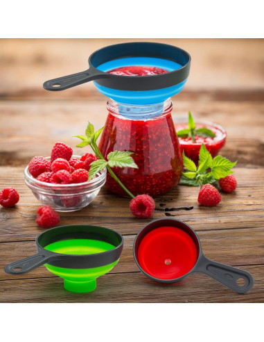 Juego de Embudos de Silicona Kalave 4 Piezas para Cocina