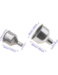 4 Embudos de Acero Inoxidable para Cocina - 2 Tamaños 2