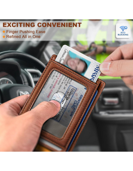 Billetera de Cuero Bulliant para Hombres con Clip y RFID