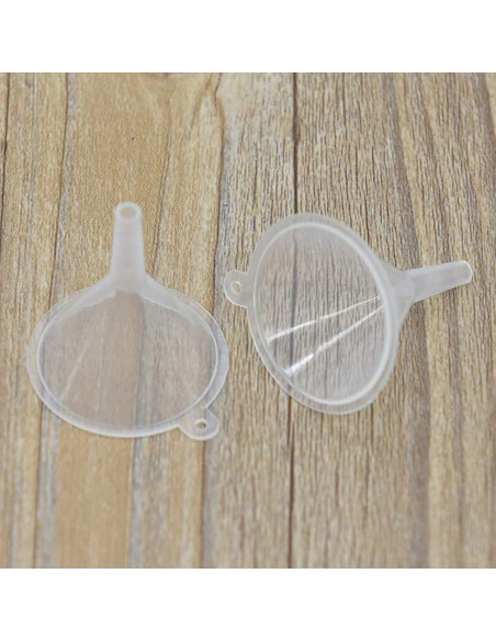 Conjunto 10 Embudos Mini Plástico Claro Rosojodg 2,5cm