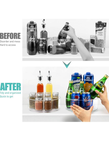 Tiblue Lazy Susan 2 Pack Organizadores Giratorios 22,86 cm