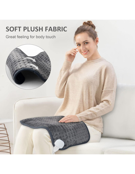 Almohadilla Térmica Snailax 40x61 cm con 6 Niveles de Calor