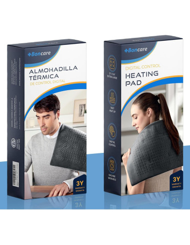 Almohadilla Térmica Digital Boncare 61x30cm 6 Niveles Calor