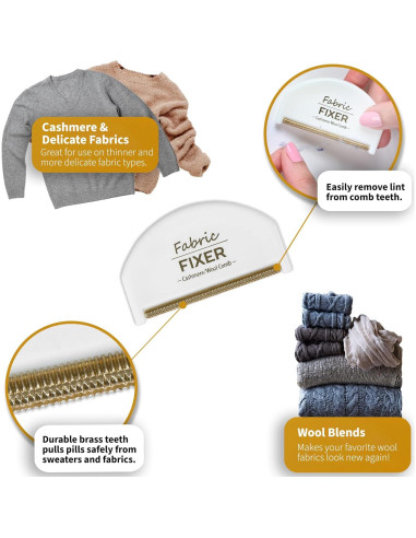 Juego de 3 Peines Removedores de Pelusas Wardrobe Hackers