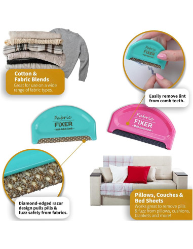 Juego de 3 Peines Removedores de Pelusas Wardrobe Hackers