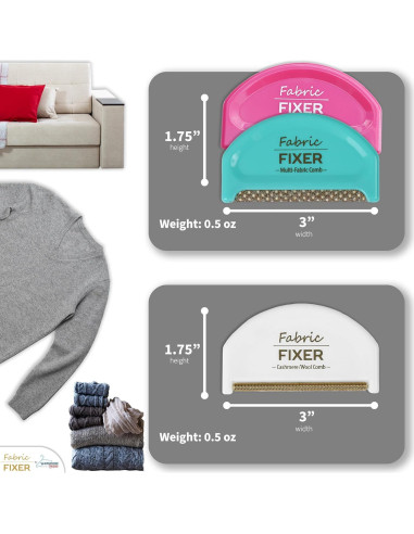 Juego de 3 Peines Removedores de Pelusas Wardrobe Hackers
