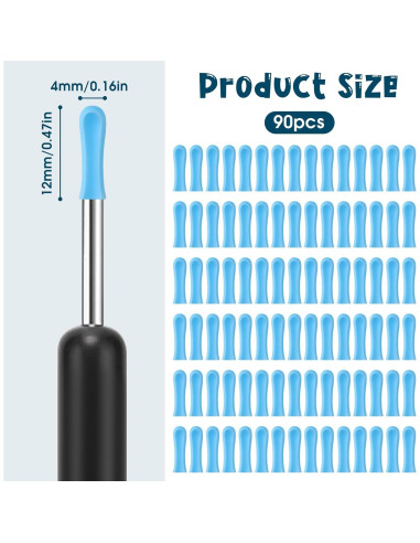 90 Piezas Consejos de Remoción de Cerumen Silicona Meiying