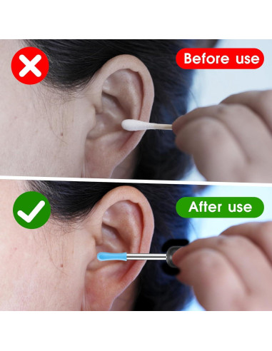 90 Piezas Consejos de Remoción de Cerumen Silicona Meiying