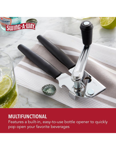 Abrebotellas de Manivela Swing-A-Way 26.4 cm Negro