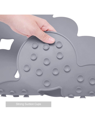 Alfombrilla de Baño Antideslizante Webos 71x40 cm Gris