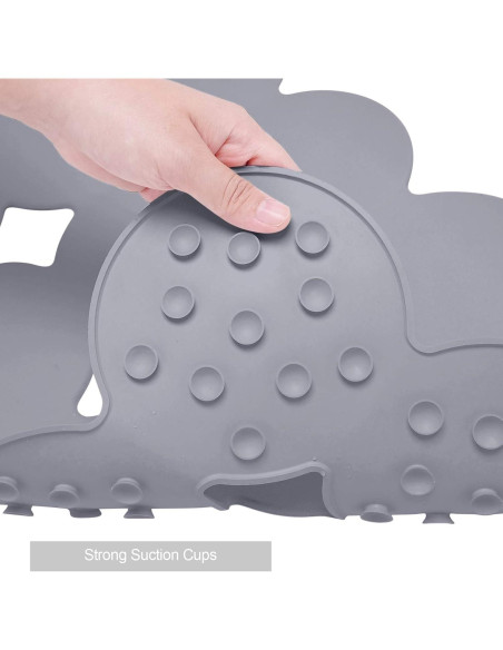 Alfombrilla de Baño Antideslizante Webos 71x40 cm Gris