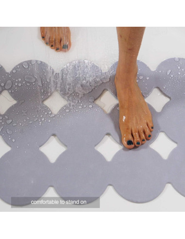 Alfombrilla de Baño Antideslizante Webos 71x40 cm Gris