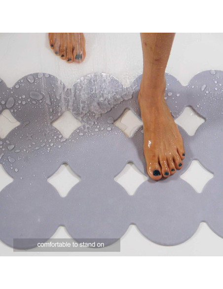 Alfombrilla de Baño Antideslizante Webos 71x40 cm Gris