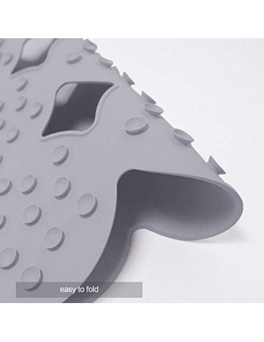 Alfombrilla de Baño Antideslizante Webos 71x40 cm Gris