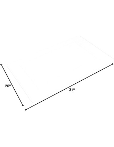 Alfombrilla de baño Amazon Basics 50,8x78,7cm Algodón Blanco