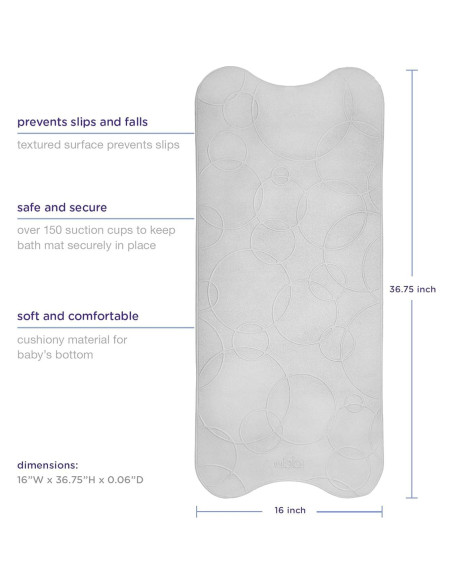 Alfombrilla de Baño Acolchada Antideslizante Ubbi 40x94cm